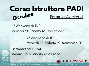 corso padi idc istruttore sub toscana